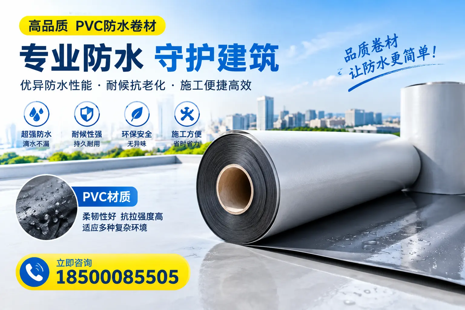 PVC防水卷材的安全性分析,滁州居民需了解的知识